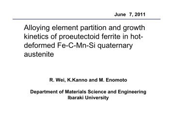 Alloying element partition and growth kinetics of ... - alemi.ca