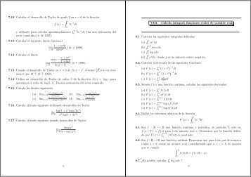 7.10. Calcular el desarrollo de Taylor de grado 2 en x = 0 de la ...