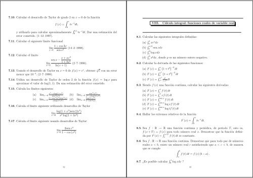 7.10. Calcular el desarrollo de Taylor de grado 2 en x = 0 de la ...