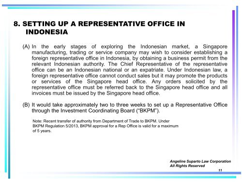 Legal Aspects of Doing Business in Indonesia - Singapore ...