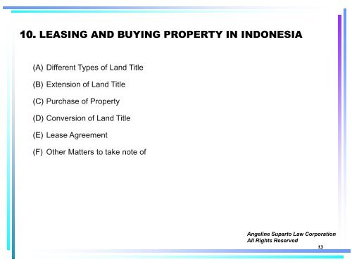 Legal Aspects of Doing Business in Indonesia - Singapore ...