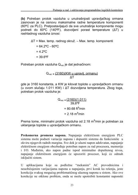 6. PuÅ¡tanje u rad PLC-a i procedure proveravanja