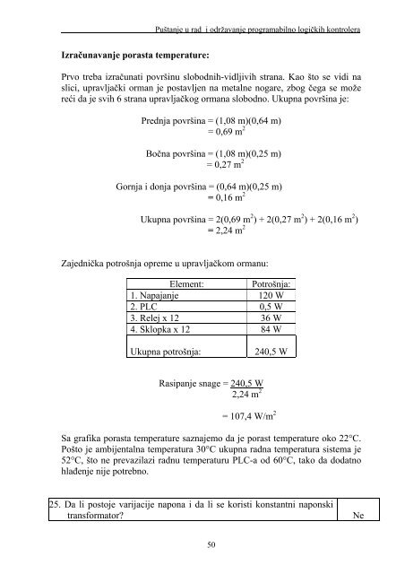 6. PuÅ¡tanje u rad PLC-a i procedure proveravanja