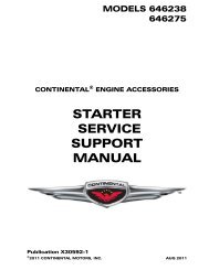 Starter Service Support Manual - Teledyne Continental Motors