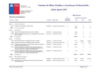 Contratos de Obras, Estudios y Asesorías por Licitar período : Junio ...