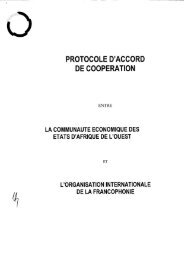 PROTOCOLE D'ACCORD DE COOPERATION - Organisation ...