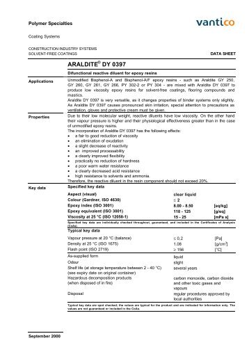 ARALDITE DY 0397 - Lindberg & Lund AS