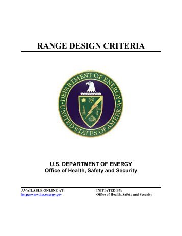 range design criteria - The Office of Health, Safety and Security ...