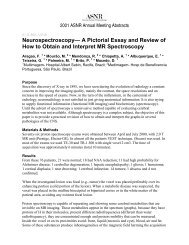 Neurospectroscopy— A Pictorial Essay and Review ... - For Members