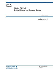 Model DO70G Optical Dissolved Oxygen Sensor - Yokogawa