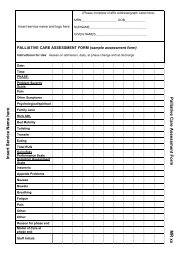 Palliative Care Assessment Form MR xx Insert Service Name here