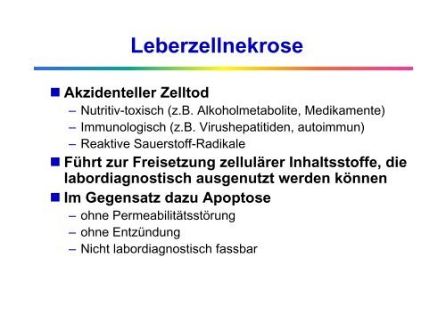 Allgemeine Labordiagnostik von Lebererkrankungen - Institut für ...