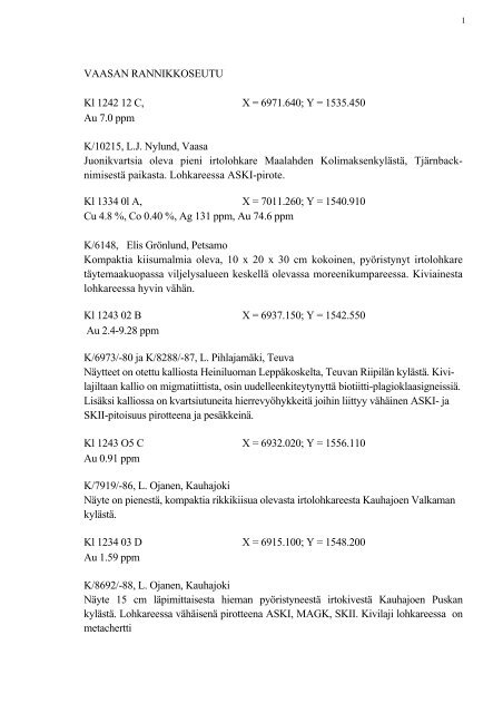 GEOLOGIAN TUTKIMUSKESKUS M10/-91/3 EtelÃ¤ ... - Arkisto.gsf.fi