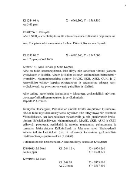 GEOLOGIAN TUTKIMUSKESKUS M10/-91/3 EtelÃ¤ ... - Arkisto.gsf.fi
