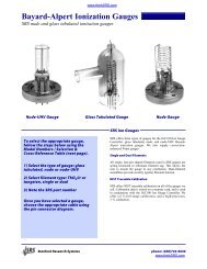 Bayard-Alpert Ionization Gauges