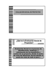 Evaluacion social de proyectos