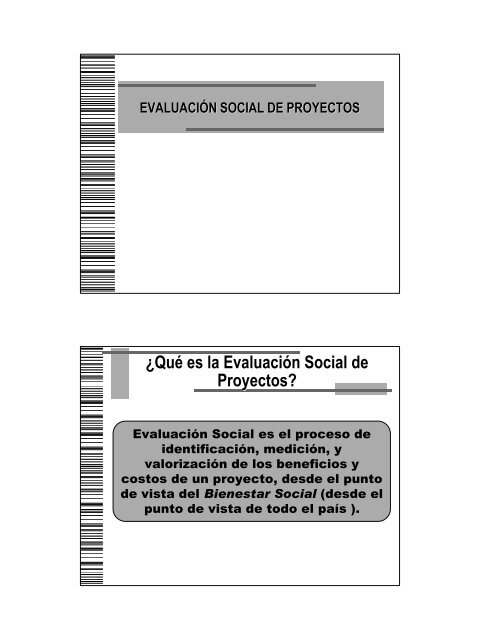 Evaluacion social de proyectos