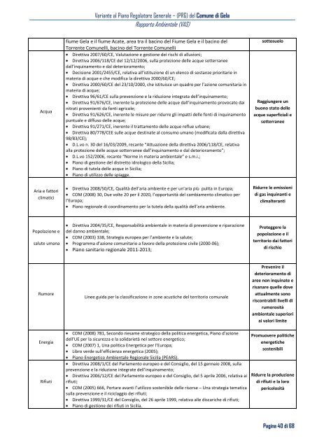 Sintesi non tecnica - Comune di Gela