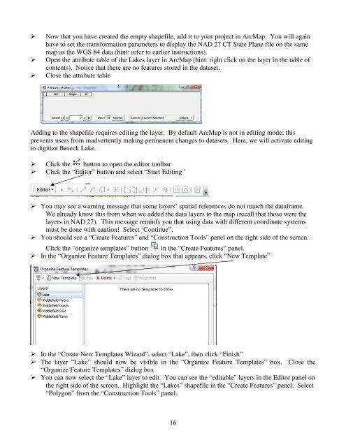 Introductory Exercises for GIS Using ArcMap & ArcCatalog