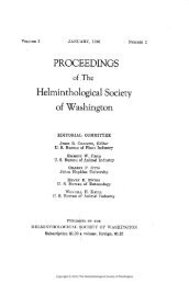 PROCEEDINGS Helminthological Society of Washington