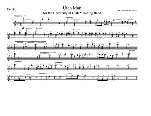 Utah Man - Piccolo.mus - University of Utah Bands