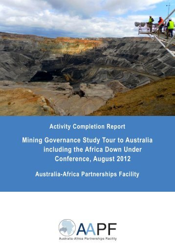 Mining Governance Study Tour to Australia including the Africa ...