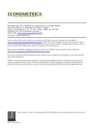 Simultaneous Price and Quantity Adjustment in a Single Market ...