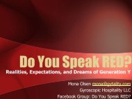 Do You Speak RED (Realities, Expectations and Dreams of ...