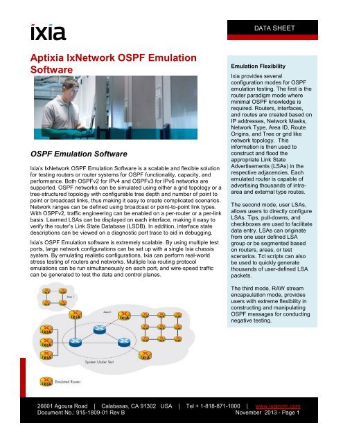 OSPF Emulation Software - Ixia