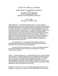 model project cooperation agreement for single-purpose - U.S. Army ...