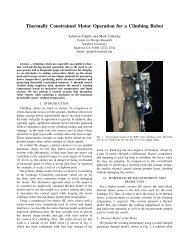 Thermally Constrained Motor Operation for a Climbing Robot