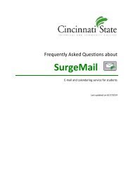 SurgeMail FAQ - Cincinnati State