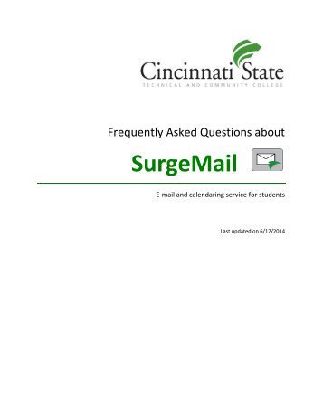 SurgeMail FAQ - Cincinnati State