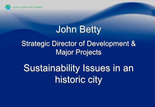 John Betty - Strategic Director, Development and Major Projects ...
