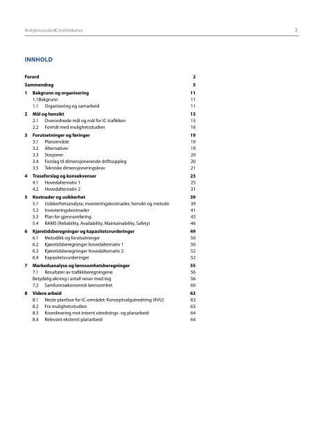 IC Mulighetsstudie Vestfoldbanen - Jernbaneverket