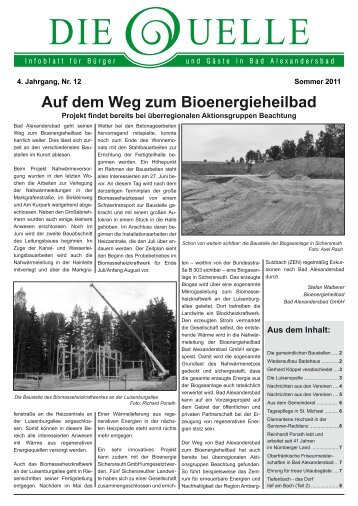 Die Quelle - Nr. 12 - Bioenergie-Heilbad Bad Alexandersbad GmbH
