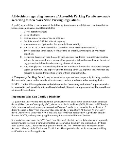 Accessible Parking Permit Application I hereby ... - Adelphi University