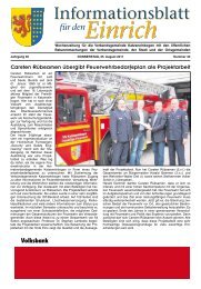 Informationsblatt für den Einrich Einrich - Ortsgemeinde Kördorf