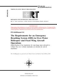 The Requirements for an Emergency Breathing System - NATO ...