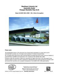 Markham Culverts Ltd Assembly Guide Flanged Nestable Pipe Arch