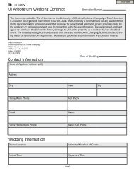 UI Arboretum Wedding Contract Contact Information Wedding ...