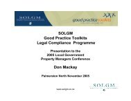 SOLGM Good Practice Toolkits Legal Compliance ... - LAPA