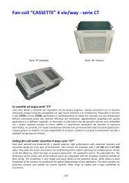 Fan-coil âCASSETTEâ 4 vie/way - serie CT