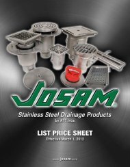 Stainless Steel Drainage Products - Josam