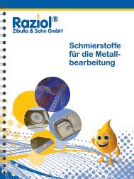 Raziol Schmierstoffe, Spezialprodukte und Schmierstofflexikon