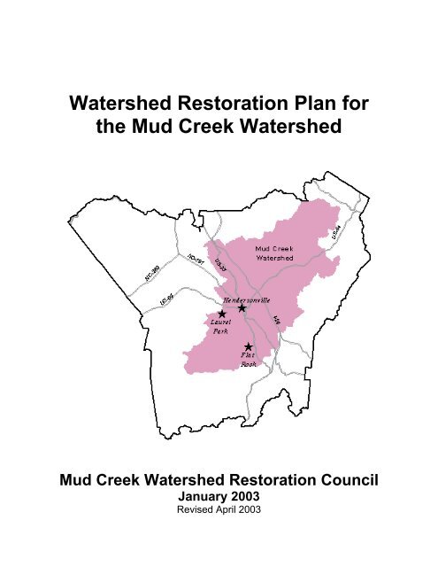 Mud Creek Watershed Restoration Plan - Henderson County Center