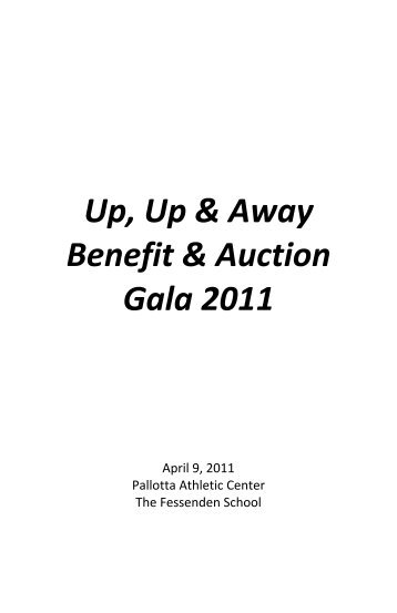 Up, Up & Away Benefit & Auction Gala 2011 - The Fessenden School