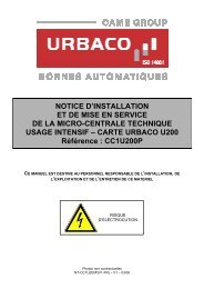 NOTICE D'INSTALLATION ET DE MISE EN SERVICE DE LA MICRO ...