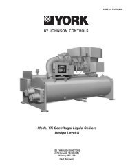 Model YK Centrifugal Liquid Chillers Design ... - Johnson Controls