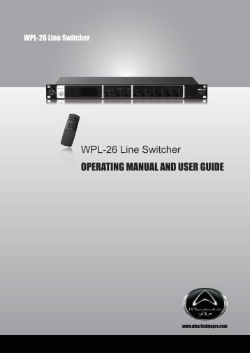 wpl z6 manual - Wharfedale Pro